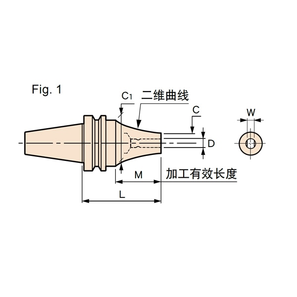 MST恩司迪 BT40-SLRB8Z/SLFB8Z系列  Z系列一体式热缩刀柄图5