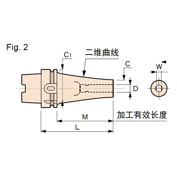 MST恩司迪 BT40-SLRB20Z/SLFB20Z系列  Z系列一体式热缩刀柄图4