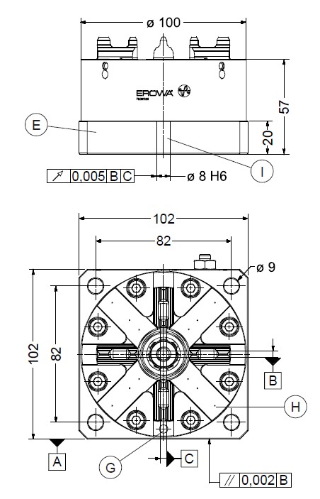 EROWA夹具ITS气动卡盘ER-043124 