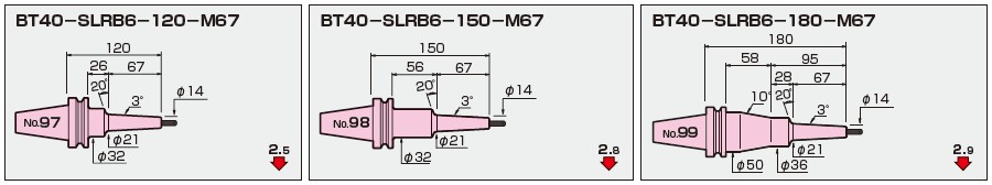 刀柄,日本MST刀柄BT40
