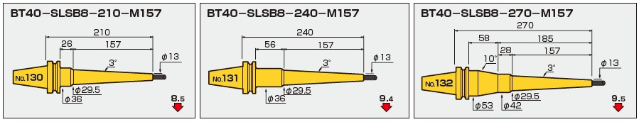 刀柄,日本MST刀柄BT40