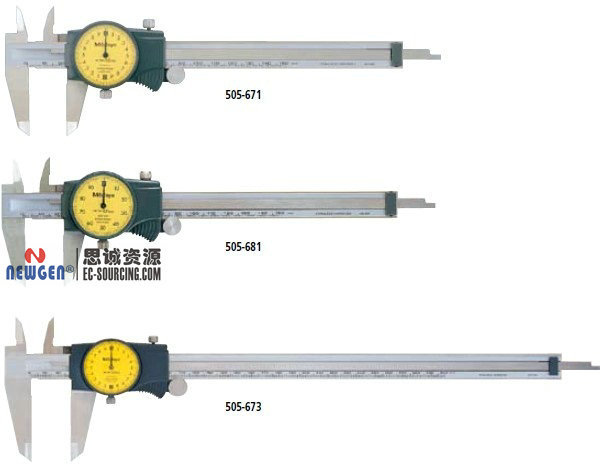 日本三丰Mitutoyo带表卡尺-分度值0.02mm 505-671 505-672 505-673