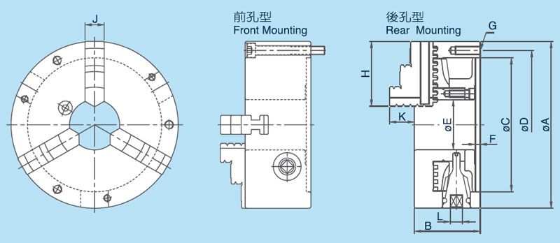 三爪卡盘