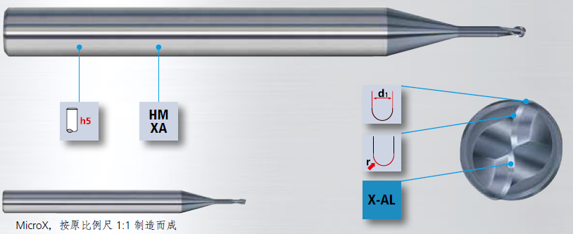 瑞士FRAISA_佛雷萨MicroX系列_球头铣刀