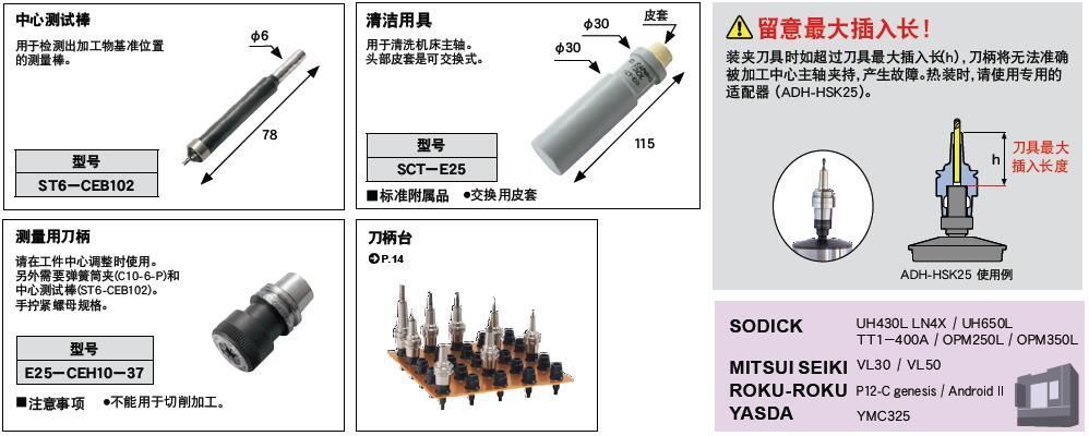 日本MST热装刀柄E25一体型