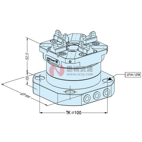 ER-020027 EROWA ITS 50 Compact Combi卡盘 连托板图2