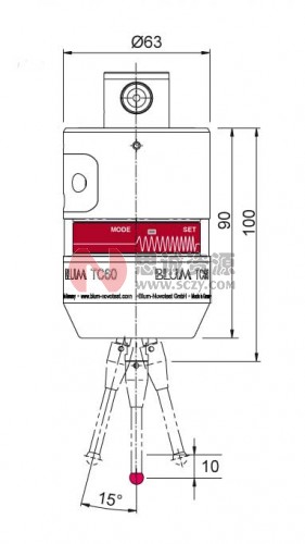 波龙(BLUM) TC60无线电测头 ECP03.6000-010-A3-SET图2