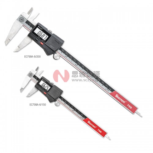 施泰力/Starrett EC799系列数显卡尺 0-12″/0-300MM 带数据输出功能