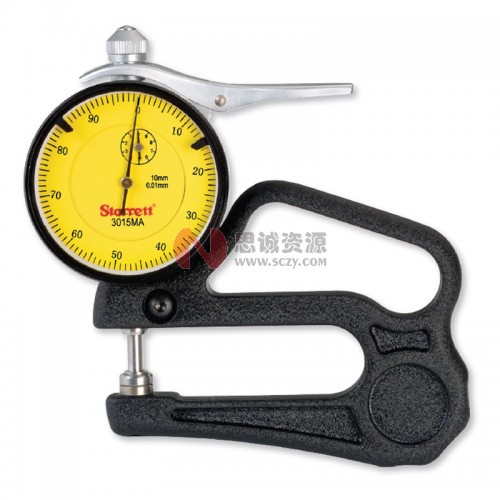 施泰力/Starrett 3015MA系列便携式表盘厚度表 0-1